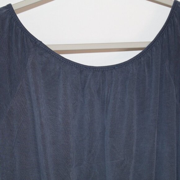 Green Envelope bluish-gray cold-shoulder round neck loose fit top XL - Picture 6 of 7